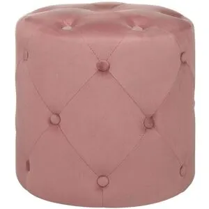 Pouf Corolla Velours Rose