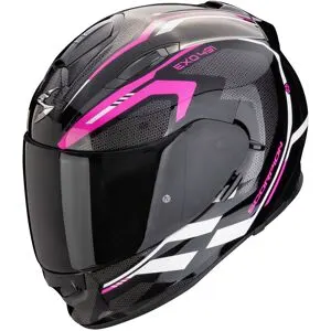 Casque intégral Scorpion Exo EXO-491 - KRIPTA Noir/Rose/Blanc