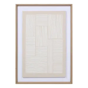 Tableau Mural 3D Donovan 50x70cm Beige