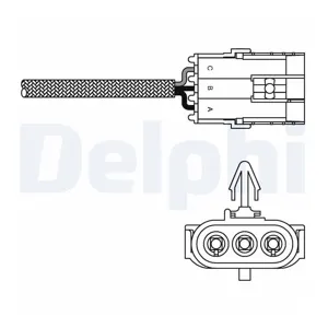 DELPHI Sonde lambda pour RENAULT: Kangoo, Clio, Twingo (Ref: ES10995-12B1)