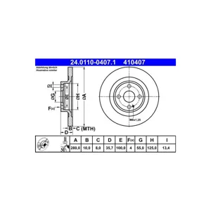 ATE Disques de frein pour MAZDA: MX5 (Ref: 24.0110-0407.1)