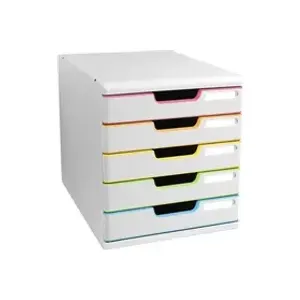Module De Classement 5 Tiroirs Blanc/arlequin