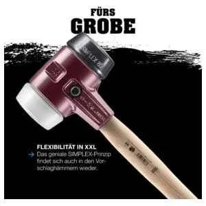 Halder Marteau de forgeron Simplex 80mm Caoutchouc/Nylon (3028.081)