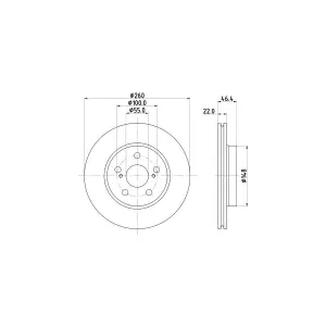HELLA 8DD 355 135-141 Disque de frein