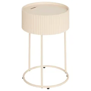 Table d'Appoint Avec Rangement Juna 48cm Beige