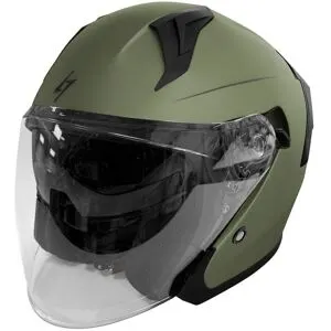 Casque jet Stormer RUN SOLID Kaki mat