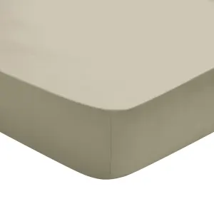 Drap housse studio coton marron glacé