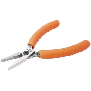 Pince Bec Plat Compacte Poignée Pvc Orange 129mm