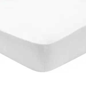 Drap housse confort jersey coloris blanc