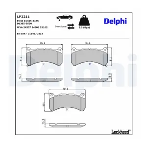 DELPHI LP2211 Plaquettes de frein