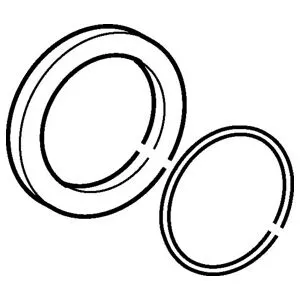 Hansa Rosette complète d= 75mm chrome (59913240)