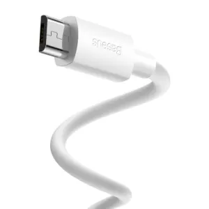 Baseus Simple Wisdom USB-A / MicroUSB Câble - 1.5m, 2 Pièces - Blanc