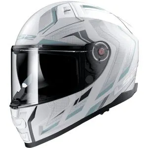 Casque intégral LS2 FF811 - VECTOR II - ALIZER Blanc mat/Argent
