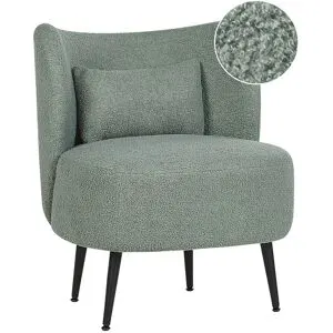 Fauteuil Otsby Bouclé Vert Clair