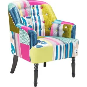 Fauteuil Mandal Tissu Multicolore