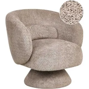 Fauteuil Pivotant Lieksa Bouclé Beige