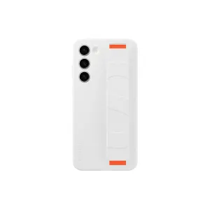 Coque S23+ Silicone avec laniere Blanc