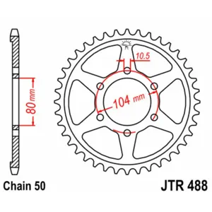 Couronne moto JT JTR488,46