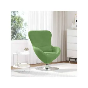 Fauteuil Œuf Vert Clair Velours Vidaxl