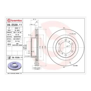 BREMBO Disques de frein (Ref: 09.E529.11)