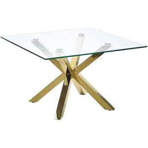 Table Basse Starlight Verre De Sécurité Doré
