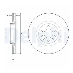 DELPHI Disques de frein pour OPEL: Corsa (Ref: BG4944C)