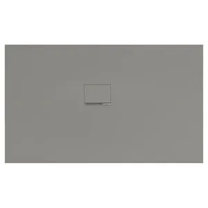 V&B; Bac à douche Squaro Infinity 150x90x4cm, gris, installation d'angle gauche contre mur ; Viller…