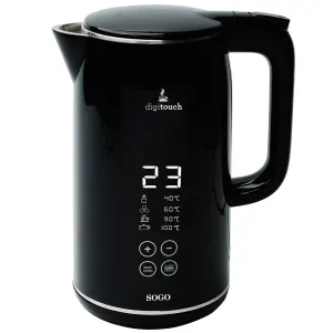 Bouilloire Électrique Ss De 1,7l Avec Affichage Numérique Et Commandes Tactiles Sogo