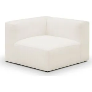 Module d'angle réversible en tissu bouclette beige - Modulo