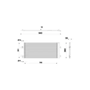 Condenseur, Climatisation Mahle Ac1158000p