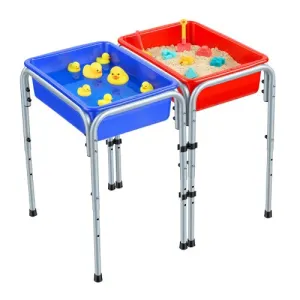 VEVOR Table Sensorielle pour Tout-Petits, Table d'Activité Réglable, avec 2 Bacs de Jeu de Rangemen…