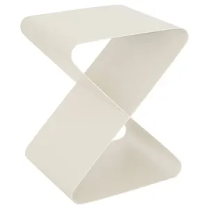 Table d'Appoint Design en Métal Elder 45cm Beige