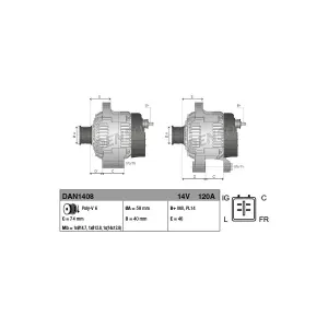 Dynamo Dan1408 Denso Denso Dan1408 Jaguar