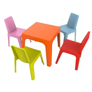 Ensemble Julieta Enf 1 Table 4 Chaises Polyprop. Multicolore