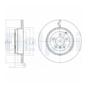 DELPHI Disques de frein (Ref: BG9080C)
