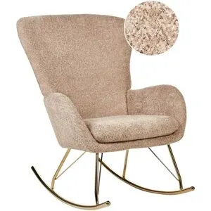 Fauteuil À Bascule Anaset Bouclé Beige