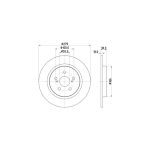 HELLA 8DD 355 120-191 Disque de frein