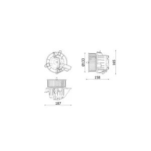 MAHLE AB 331 000P Pulseur d'air habitacle