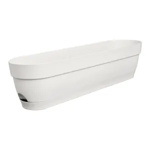 Elho Vibia Campana balcon 70cm blanc côté