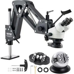 VEVOR Microscope Multidirectionnel Grossissement 7X-45X, Microscope à Bijoux avec Support à Ressort…