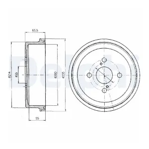 DELPHI Tambour de frein pour TOYOTA: Corolla (Ref: BF278)