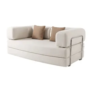 Canapé Kaia Convertible - Blanc/sable