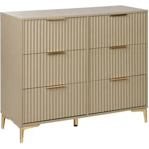 Commode À 6 Tiroirs Walcott Beige