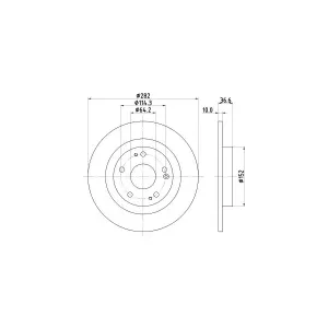 HELLA 8DD 355 131-901 Disque de frein