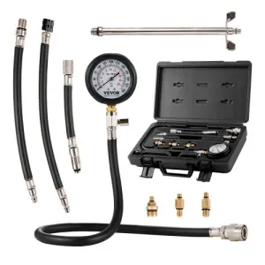 VEVOR Testeur de Compression avec 9 Kits d'Adaptateurs Compressiomètre pour Moteurs à Essence Jauge…