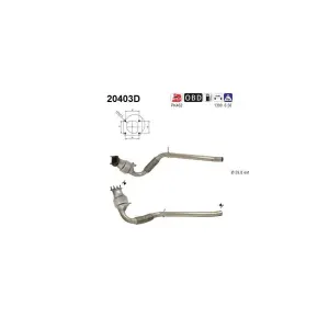 AS Catalyseur pour FORD: Transit/Tourneo (Ref: 20403D)