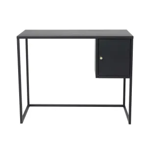 Bureau Design Avec Porte Bakal 95cm Noir