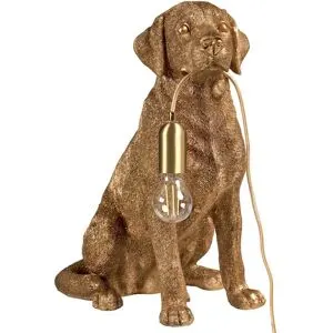 Lampe À Poser Chien Marley Doré