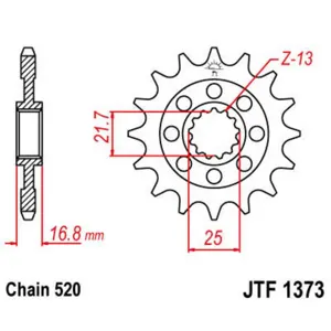 JTSPROCKETS JTF1373.17 Pignons à chaîne