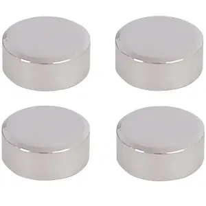 Jeu De 4 Fixations Miroirs Rondes Chromées